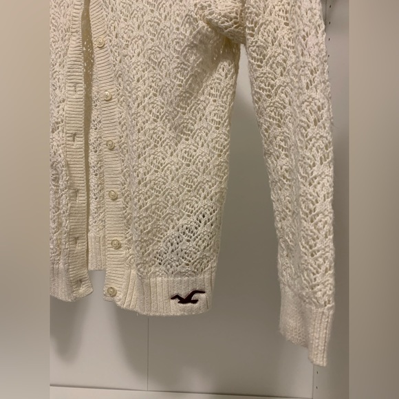 Hollister White Knit Cardigan - Size XS - Picture 3 of 5